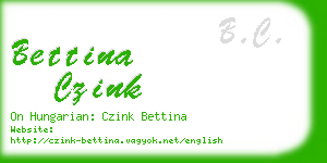 bettina czink business card